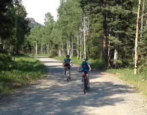 riding down Nipple Mountain