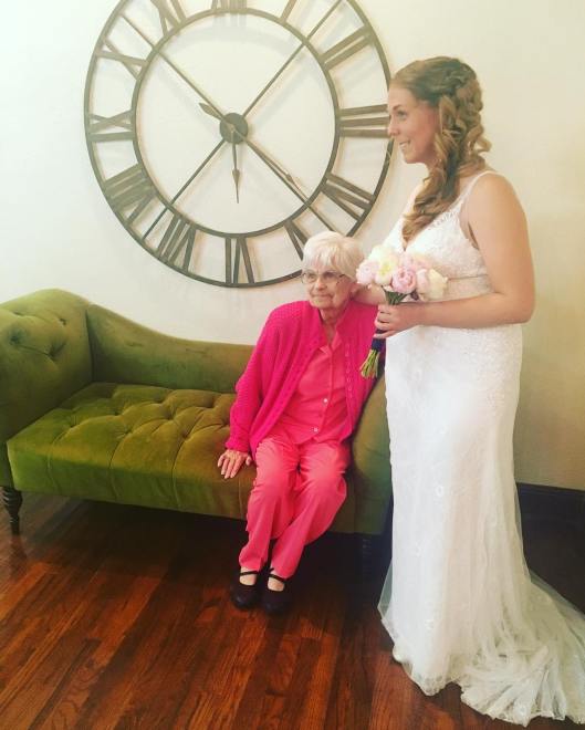 bride and grandma